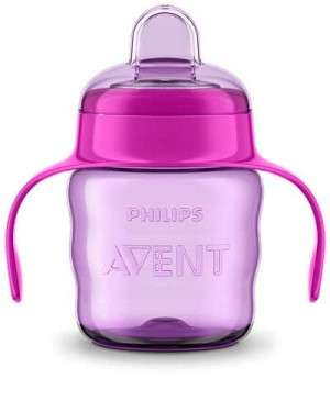 Kubek niekapek z miękkim ustnikiem fioletowy 200ml