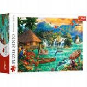 Puzzle trefl 3000 33072 życie na wyspie