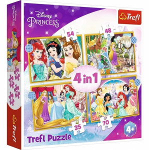 Puzzle 4w1 Szczęśliwy Dzień Princess Trefl