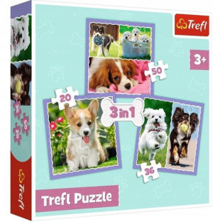 Puzzle 3w1 Urocze Pieski Trefl