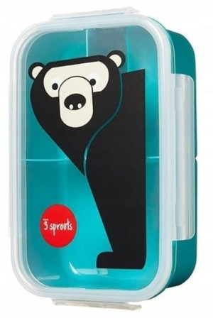 3 Sprouts Lunchbox Bento Miś Teal