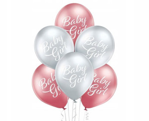 Balony na Baby Shower Baby Girl 6szt. Godan