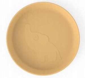 Talerzyk dla dziecka Kiddish Elphee Mustard Done B