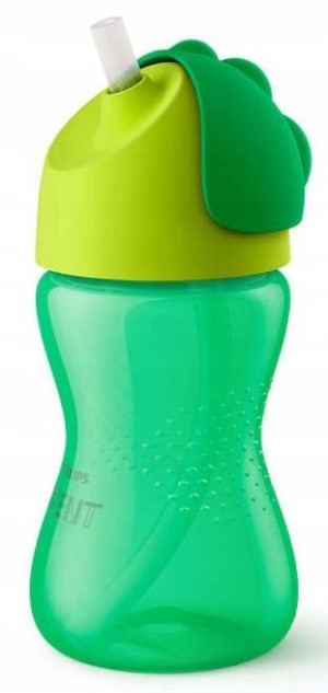 Kubek niekapek ze słomką Zielony 300ml 12m+ Avent