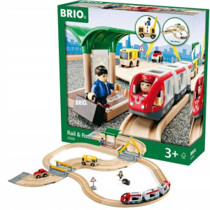 Zestaw Drogowo Kolejowy World 3+ Brio