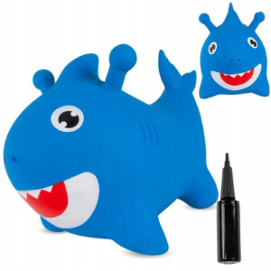 Gumowy skoczek Baby Shark dla dzieci z pompką