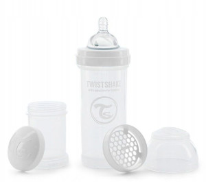 Twistshake Butelka antykolkowa 260 ml biała
