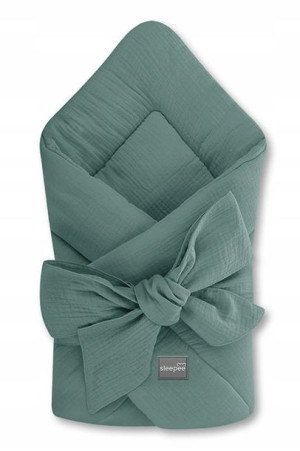 Rożek niemowlęcy muślinowy Ocean Green Sleepee