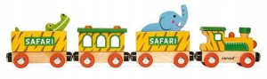Pociąg drewniany Safari Story 3+ Janod