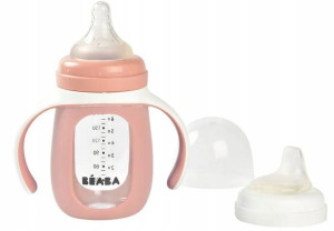 Szklana butelka treningowa 2w1 210ml Beaba
