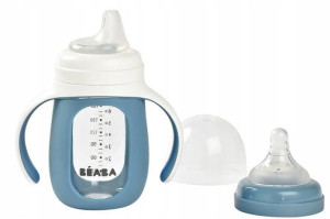 Szklana butelka treningowa 2w1 210ml Beaba