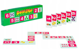 Domino edukacyjne liczby i owoce 3+ Swede