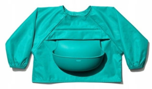Śliniak z rękawkami i kieszonką Teal Oxo