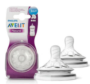 Avent Smoczek do butelki Natural 2 szt. 3m+