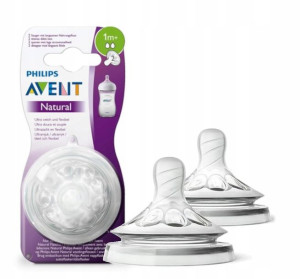 Avent Smoczek na butelkę Natural 2 szt. 1m+