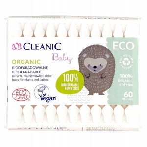 Cleanic Eco Patyczki dla dzieci i niemowląt 60 szt
