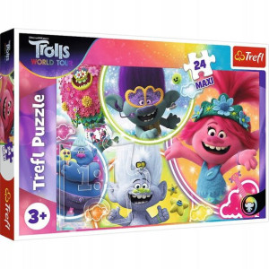 Puzzle Maxi 24el Muzyczny świat Troli 3+ Trefl