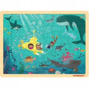 Puzzle drewniane Ocean 100 elementów 3+ Top Bright