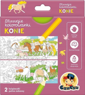 Czuczu Dłuuugie kolorowanki Konie 4+