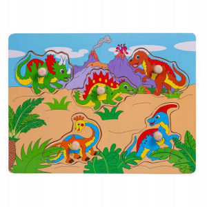 Układanka drewniana z uchwytami Puzzle Smily Play