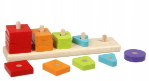 Sorter figury geometryczne 5 kształtów 18m+ Cubika
