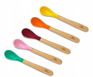 Avanchy Zestaw Bambusowych Łyżeczek Pink 5szt. 4m+