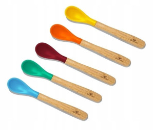 Avanchy Zestaw Bambusowych Łyżeczek Blue 5szt. 4m+