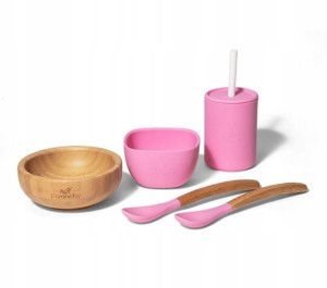 Avanchy Zestaw Obiadowy dla dziecka Pink 6m+