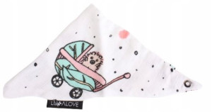 Apaszka Śliniak muślinowy Jeże Pink Lullalove