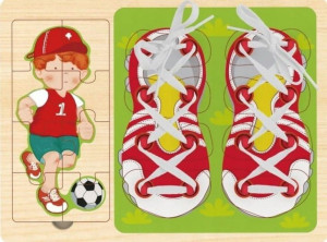 Sznurowanka & Puzzle 2w1 Piłkarz Top Bright