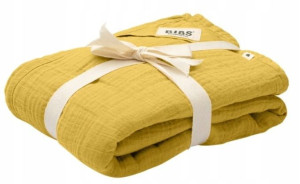 Bibs Kocyk 100% organic cotton 120x120 Mustard