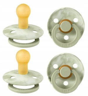 Bibs Tie Dye Smoczek 2-pack Sage Ivory S 0m+