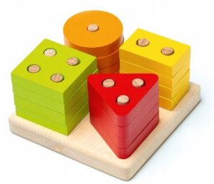 Sorter drewniany figury geometryczne 18m+ Cubika