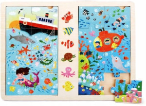 Gra i puzzle drewniane Ocean 18m+ Top Bright