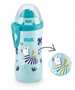 Kubek Flexi Cup ze słomką zebra 300ml 12m+ Nuk