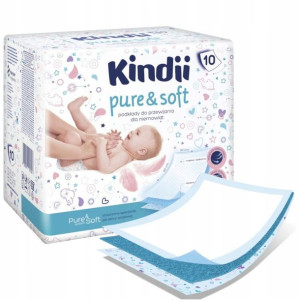 Podkłady dla niemowląt Pure Soft 10 szt. Kindii