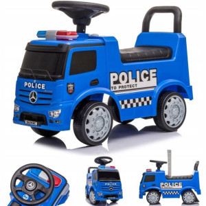 Pojazd Jeździk Pchacz Mercedes Policja dźwięki