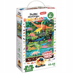 Puzzle Obserwacyjne Dinozaury 4+ CzuCzu