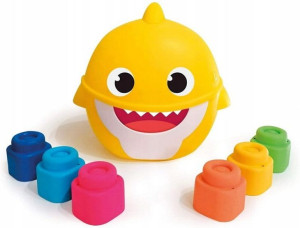 Clemmy wiaderko klocki Baby Shark żółty