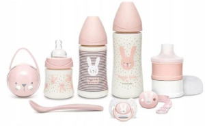 Suavinex Zestaw startowy Welcome Baby Set różowy
