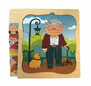 Puzzle drewniane 27 el. warstwowe 12m+ Top Bright