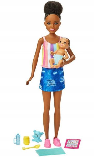 Barbie Skipper opiekunka afro włosy bobas 3+ Matte