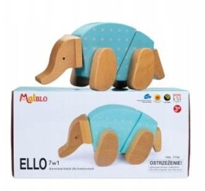 Klocki drewniane Ello 7w1 3+ Malblo