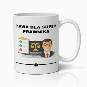 Kubek Biały Prezent Dla Super Prawnika Do Pracy