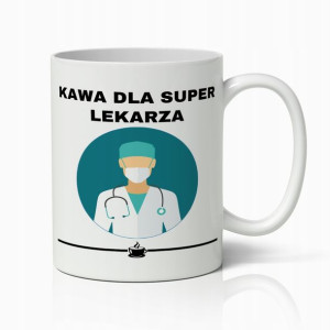 Kubek Biały Prezent Dla Super Lekarza Do Pracy