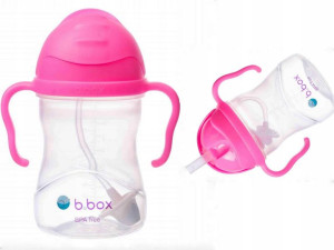 Innowacyjny Bidon Słomka Róż Granat 240ml B.Box