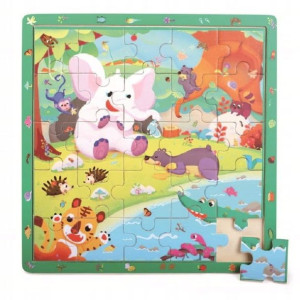 Puzzle drewniane dżungla 25 el. 24 m+ Top Bright
