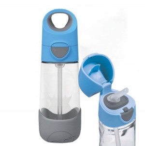 Tritanowa butelka ze słomką 450ml Blue Slate B.Box