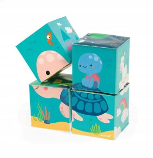 Klocki do kąpieli puzzle 6w1 Zwierzątka 4 elementy