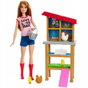 Barbie lalka farmerka z kurczętami 3+ Mattel